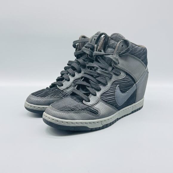 Nike Dunk Sky Hi Shoes Womens Size 10 Wedge High Top Hidden Heel Trainers - Picture 2 of 10